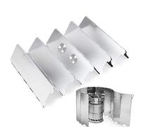 - Cortavientos para Acampada, 10 Placas Plegables para Estufa Cortavientos, Protector | Hornillo Camping a Prueba Aluminio para Guardabarros Picnic