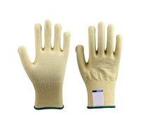 Corte a prueba de punzada resistente alambre metal Guante Cutcher cortes Guantes for Oyster Shucking Fish seguridad jardinería(Yellow,XX-Large)