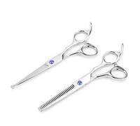 Corte de Pelo Profesional, Tijeras de Pelo de bebé, Tijeras de Peluquería, Tijeras de Tornillo Azul, Herramientas para Niños, Juego de Tijeras para Adelgazar, Familia (tornillos
