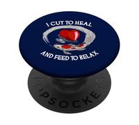 Corté para Sanar Y Alimentar para Relajar Koi Loving Cirujano PopSockets PopGrip Adhesivo