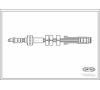 Tubo de freno flexible Eje delantero 19031606 CORTECO para FIAT SEICENTO / 600