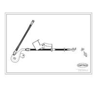 CORTECO Manguera de Freno Delantera Izquierda para Peugeot 407 Sw 2.0 HDI 135