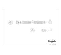 CORTECO Tubo Flexible de Frenos Línea Delantera Derecho para Nissan Qashqai + 2