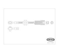 CORTECO Tubo Flexible de Frenos Línea Delantera para Opel Astra J , 49371485