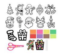 Cortes de Navidad genéricos de Papel, 12 Piezas de Kits creativos de Copo de Nieve y Campanilla - Recortes de de Papel | para Pared Ventana, Dormitorio, Oficina, salón, de cumpleaños