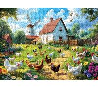 cortijo pollo-3 Puzzle 3000 Piezas Adultos, Rompecabezas con Letras en la Parte Posterior - Piezas que Encajan Perfectamente, Reto de Concentración, Regalo para mujer y Decor Hogar, 122 x 81 cm w0-673