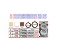 Cortina 10 Anillas+Gancho Madera Barra 29mm 56x36 mm 03 Cerezo