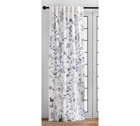 Cortina 100% algodn de Maison D 'Hermine - 50 """" x84 """" Cortina decorativa de fondo blanco - Cortinas estticas para la cocina y el dormitorio d