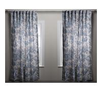 Cortina 100% algodn de Maison D 'Hermine - Cortina decorativa de mezclilla de 50 """" x96 """" - Cortinas estticas para la cocina y el dormitorio d