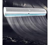 Cortina Aire Air Curtain Machine Montaje en Pared Con Control Remoto 2 Velocidades Cuerpo Totalmente Metálico Fácil Instalación for Viviendas Y Garajes 220 V(150 * 18.5 * 15cm)