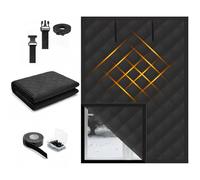 Cortina Aislante de Invierno Para Ventanas, Kit de Aislamiento Térmico Con Cinta Adhesiva Y Relleno De Algodón Para Dormitorio Sala Y Ventanas de Buhardillas(Oscuro,60x70cm/23.6x27.6in)