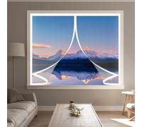 Cortina Aislante Magnética 100 x 56 cm Protección Contra El Frío, Aislante Térmico, Impermeable, Resistente Al Viento Transparente Cortinas Termica para Balcón Sala Estar, A