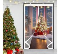 Cortina Aislante Magnética 120 x 185 cm No Requiere Perforación, Aislamiento para El Invierno, Fácil de Instalar Cortina Aislante Térmico Magnética para Interior Exterior, A