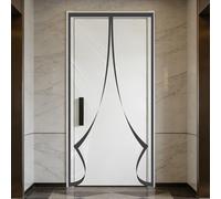 Cortina Aislante Magnética 122 x 214 cm El Invierno Es Cálido y El Verano Es Fresco Puerta de Privacidad Manos Libres Cierre Automático para Interior Exterior, Negro