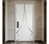 Cortina Aislante Magnética 123 x 234 cm El Invierno Es Cálido y El Verano Es Fresco Puerta de Privacidad Manos Libres Cierre Automático para Interior Exterior, Gris