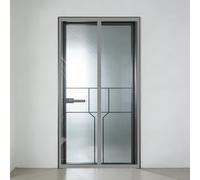 Cortina Aislante Magnética 127 x 240 cm Prueba Viento Impermeable Invierno Cortina de Puerta Aislada Cierre Automático para Patio, Cocina, Dormitorio, Habitación de Aire, Gris