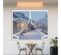 Cortina Aislante Magnética 148 x 120 cm Aislante Frio y Calor en Transparente a Prueba de Viento Impermeable Cortina de Aislamiento Magnético para Exterior Interior, A