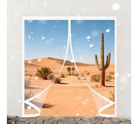 Cortina Aislante Magnética 175 x 205 cm No Requiere Perforación, Aislamiento para El Invierno, Fácil de Instalar Cortina Puerta Magnética Térmica para Interior Exterior, A