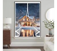 Cortina Aislante Magnética 60 x 75 cm Prueba de Viento Impermeable, Aislante Frio y Calor en Transparente Cortina Térmica para Invierno y Verano para Estar Balcón Sala, A