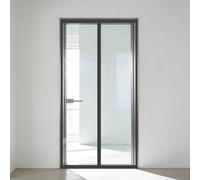 Cortina Aislante Magnética 65 x 185 cm Cálida, a Prueba de Viento e Insonorización Cortina de Puerta Aislante Térmica Cierre Automático para Sala Estar Cuarto Baño Balcón, Negro