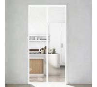 Cortina Aislante Magnética 66 x 228 cm El Invierno Es Cálido y El Verano Es Fresco Cubierta Magnética Térmica Cierre Automático para Sala Estar Cuarto Baño Balcón, Blanco