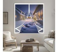 Cortina Aislante Magnética 66 x 42 cm Prueba de Viento Impermeable, Aislante Frio y Calor en Transparente Cortina Exterior Ventana para Todo Tipo de Ventanas, A