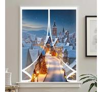 Cortina Aislante Magnética 76 x 82 cm Aislante Frio y Calor en Transparente a Prueba de Viento Impermeable Cortina de Aislamiento Magnético para Balcón Sala Estar, A