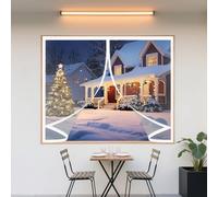 Cortina Aislante Magnética 76 x 82 cm Protección Contra El Frío, Aislante Térmico, Impermeable, Resistente Al Viento Transparente Cortinas Termica para Balcón Sala Estar, A