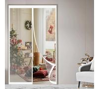 Cortina Aislante Magnética 90 x 195 cm No Requiere Perforación, Aislamiento para El Invierno, Fácil de Instalar Cortina Puerta Aislamiento Termico para Interior Exterior, A