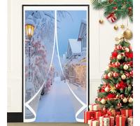 Cortina Aislante Magnética 95 x 185 cm Prueba Viento Impermeable Invierno, Aislante Acústico, Frio Cocina Tela Opaca Insonorizada para Estar Balcón Sala, A