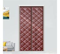 Cortina Aislante Magnética para Puertas, Aislamiento para el Invierno. Ideal para Habitaciones Con Aire Acondicionado y Calefacción. No Requiere Perforación, Fácil de Instalar. 95 x 185cm, Marrón