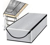 Cortina aislante para puerta de garaje - Barrera térmica resistente al viento e impermeable para escaleras, cubierta para desván de lámina de aluminio | Protección adaptable de ventilación del techo