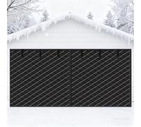 Cortina Aislante para Puerta de Garaje de Invierno, Kit Magnética de Aislamiento para Garaje Doble, Cubierta Térmica para Puerta de Garaje con Ventana Transparente(Blacks,W427xH259CM)
