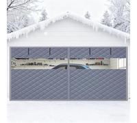Cortina Aislante para Puerta de Garaje de Invierno, Kit Magnética de Aislamiento para Garaje Doble, Cubierta Térmica para Puerta de Garaje con Ventana Transparente(Gray,W259xH274CM)