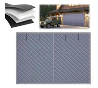 Cortina Aislante para Puerta de Garaje, Kit de Aislamiento de Puerta de Garaje, Cortinas Aislante Magnética Resistente al Viento y Agua 183 305 488 549cm Apertura Central(gris,W198xH274cm)