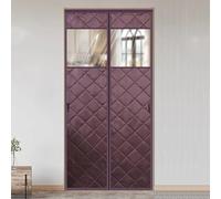 Cortina Aislante Para Puertas Con Ventana Magnética Cortina Para Puerta Cortina De Algodón Impermeable 60x180cm 75x210cm Resistente Al Viento(Café,190x210cm)