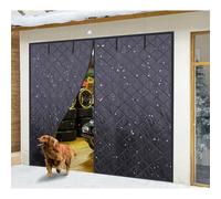 Cortina Aislante Térmico Magnética, Cortina Puerta Exterior Aislamiento al Viento para Garaje Patio Balcón, Kit de Aislamiento Térmico Invierno para Puerta de Garaje(Black,335x214cm)