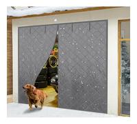 Cortina Aislante Térmico Magnética, Cortina Puerta Exterior Aislamiento al Viento para Garaje Patio Balcón, Kit de Aislamiento Térmico Invierno para Puerta de Garaje(Gray,396x305cm)
