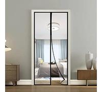 Cortina aislante transparente para puerta, cubierta magnética térmica para puerta, pantalla de puerta de cierre automático, pantalla de puerta de privacidad manos libres para patio, cocina,