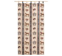 Cortina alpujarreña con trabillas CABALLOS Nº5 de 140x260 cm, Cortina de puerta exterior, de Lanovenanube