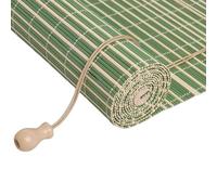 Cortina Bambu Exterior Estor Persiana Enrollable de Bambú 70% Opaco Persianas Romanas para Porche Patio Balcón Salón Privacidad/Anti-UV 60 95 100 110 125 135 140 150 160 175 180cm Verde