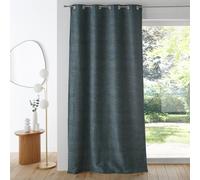 Cortina con ojales efecto chenilla, Figuera. Talla 140 x 260 cm. Color Gris Azulado