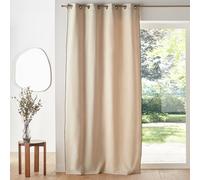 Cortina con ojales efecto chenilla, Figuera. Talla 260 x 140 cm. Color Beige