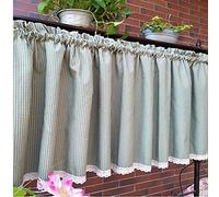 Cortina corta a cuadros,para cortinas de cocina,cortinas cortas de café, cortinas de barra,cortina de ventana de baño corta,cortina de medio fregadero,cortina dearmario cortinas de taberna,1Paneles