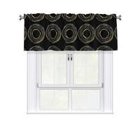 Cortina corta con cenefa de 137 x 45,7 cm WHJDPP Endless Things to Think About para decoración del hogar, filtro de luz solar para sala de estar, cocina, estudio