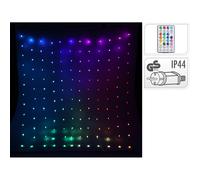 Cortina de 400 led rgb con perlas transparente