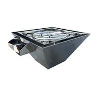 Cortina de agua y fuego, 45 x 45 x 25 cm, diseño doble, lavabo de agua para rociar fuego para paisaje al aire libre, vestíbulos de hotel, villas, patios