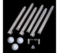 Cortina de aire con tubo de burbujas para acuario, difusor de oxígeno, aireador de oxígeno, 6 piezas, tubo transparente, calentador de acuario, termómetros de luz, decoración de arena y grava, filtro