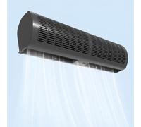 Cortina de aire mural, ventilador de puerta de aire comercial de alta resistencia, funcionamiento silencioso de bajo consumo con doble velocidad y potente salida de aire para uso en interiores.