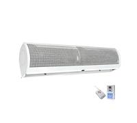 Cortina de Aire Pared para Negocio con Mando A Distancia Metal Cortina de Aire a 2 Velocidades Dirección del Aire Regulable Ahorro Energético Bajo Nivel de Ruido para Hogares, Garajes, Tiendas(150cm)